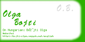 olga bojti business card